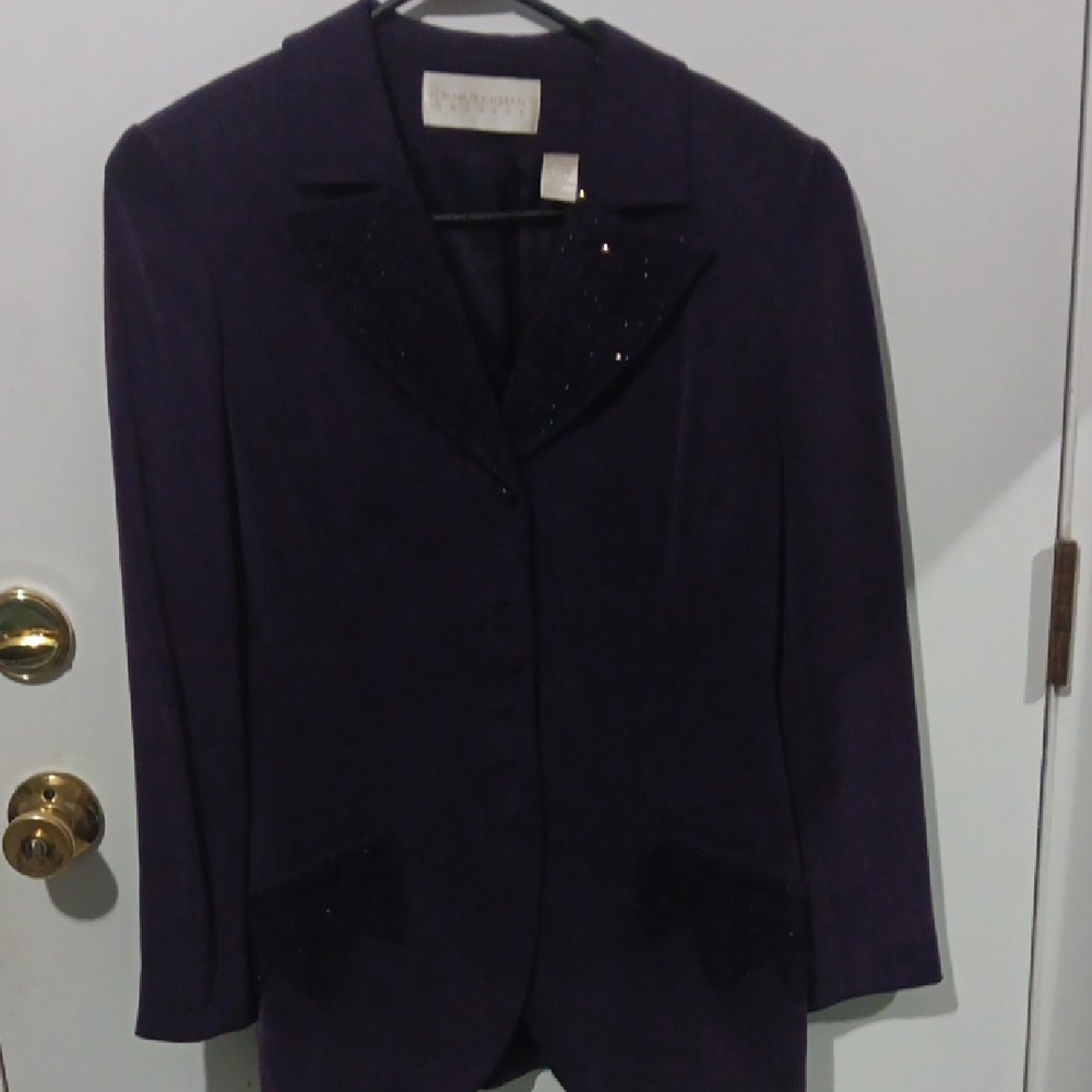 Dana Buchman Deep Purple Silk Blazer